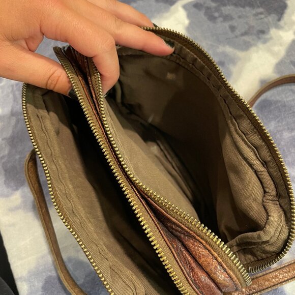 Liebeskind Berlin Genuine Leather Crossbody Purse - Brown Leather - Picture 4 of 8